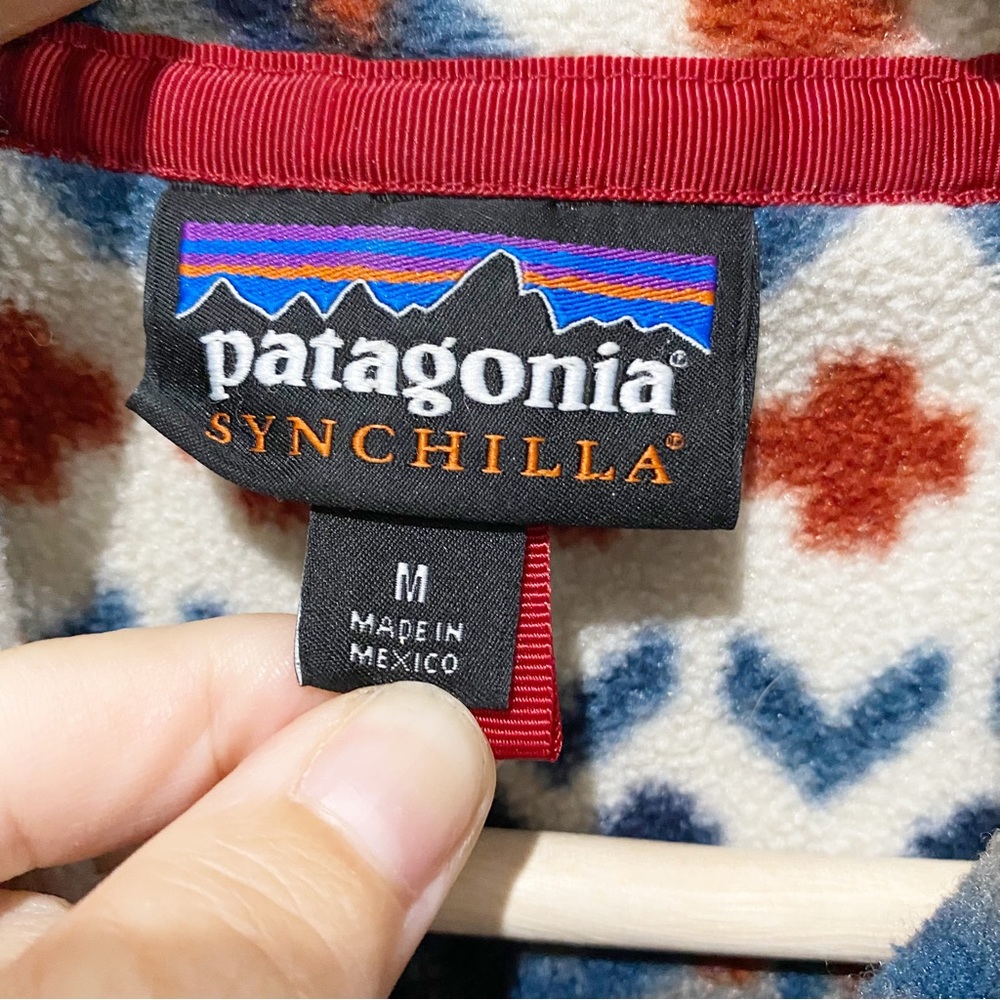 PATAGONIA Men’s Synchilla Snap-T Fleece Pullover Cliff Underwater Blue Size Med - Picture 9 of 13